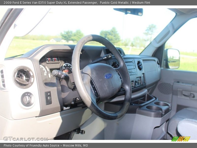 Pueblo Gold Metallic / Medium Flint 2009 Ford E Series Van E350 Super Duty XL Extended Passenger