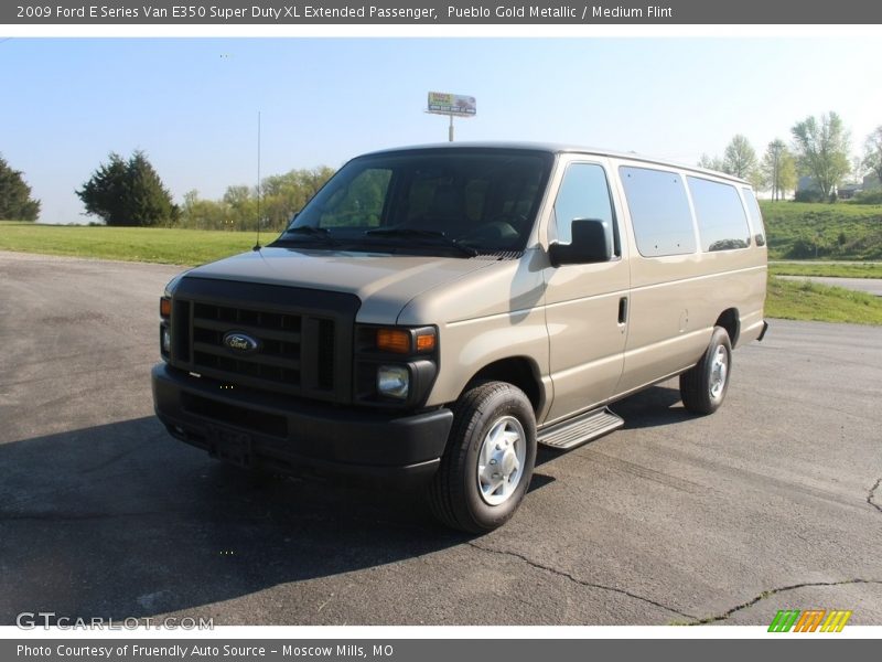 Front 3/4 View of 2009 E Series Van E350 Super Duty XL Extended Passenger