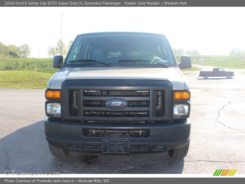 Pueblo Gold Metallic / Medium Flint 2009 Ford E Series Van E350 Super Duty XL Extended Passenger