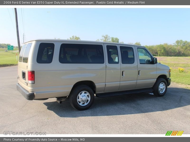 Pueblo Gold Metallic / Medium Flint 2009 Ford E Series Van E350 Super Duty XL Extended Passenger