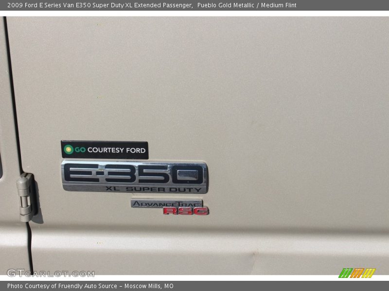 Pueblo Gold Metallic / Medium Flint 2009 Ford E Series Van E350 Super Duty XL Extended Passenger