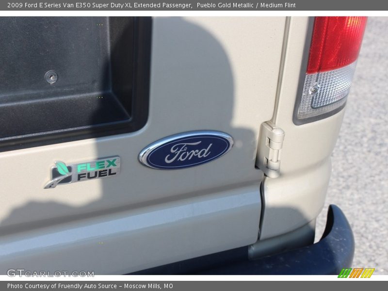 Pueblo Gold Metallic / Medium Flint 2009 Ford E Series Van E350 Super Duty XL Extended Passenger