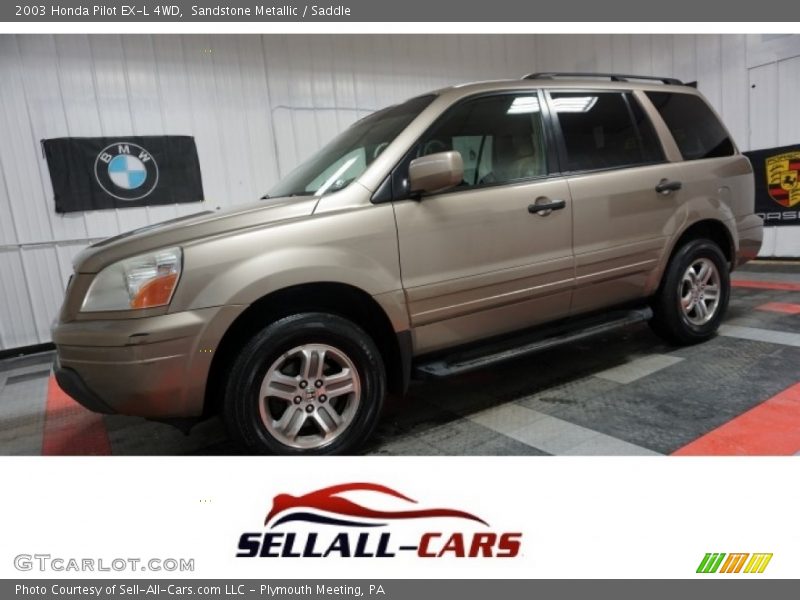 Sandstone Metallic / Saddle 2003 Honda Pilot EX-L 4WD