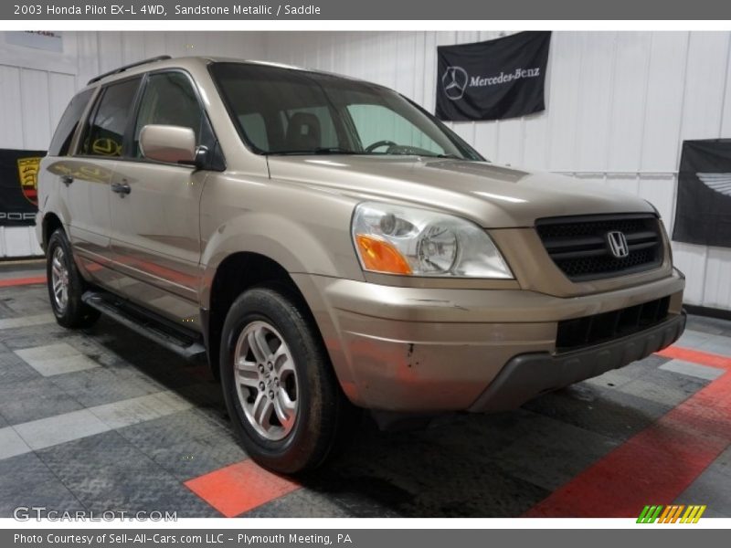 Sandstone Metallic / Saddle 2003 Honda Pilot EX-L 4WD