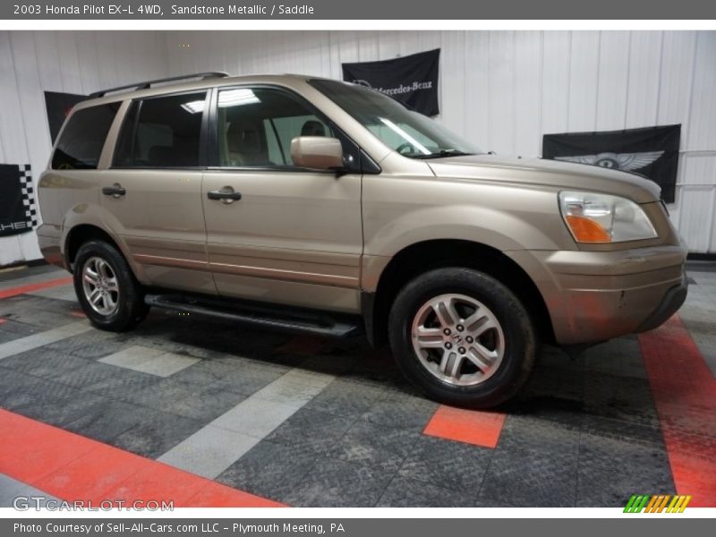 Sandstone Metallic / Saddle 2003 Honda Pilot EX-L 4WD