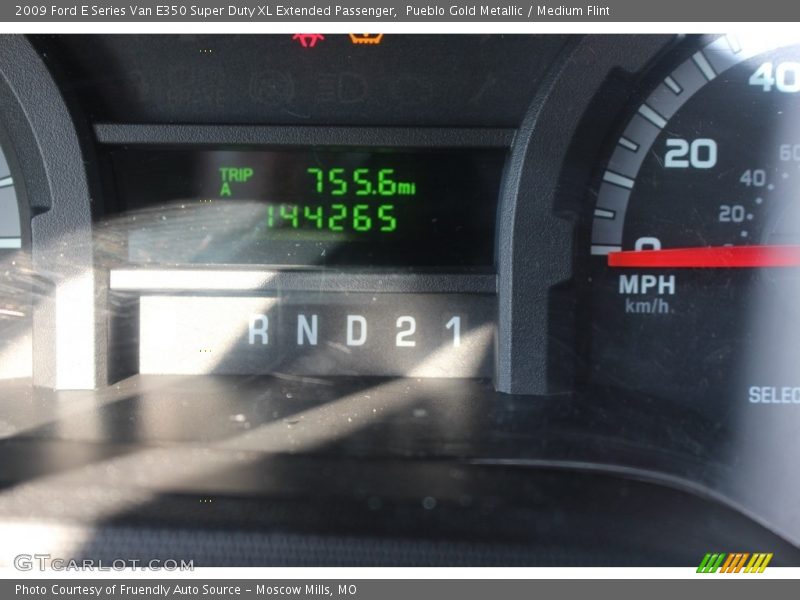 Pueblo Gold Metallic / Medium Flint 2009 Ford E Series Van E350 Super Duty XL Extended Passenger