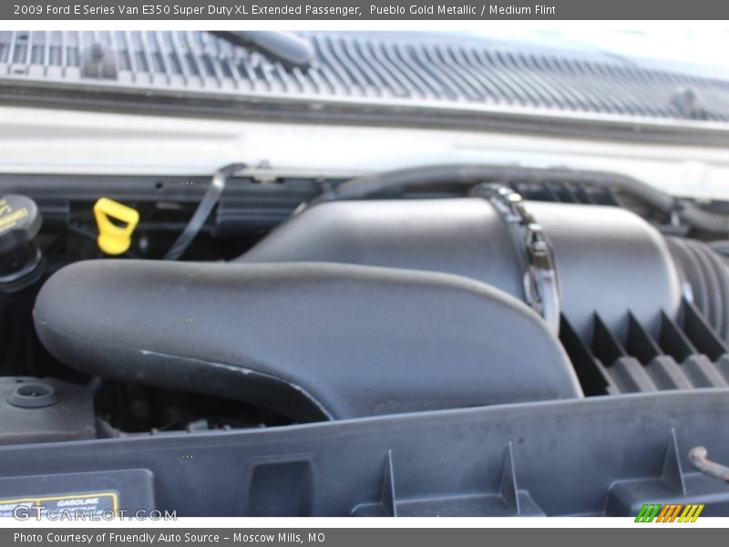 Pueblo Gold Metallic / Medium Flint 2009 Ford E Series Van E350 Super Duty XL Extended Passenger