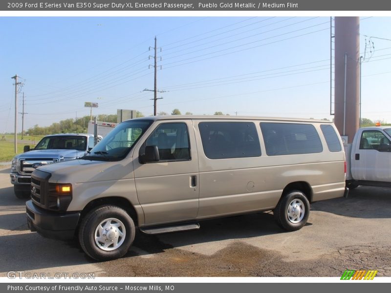 Pueblo Gold Metallic / Medium Flint 2009 Ford E Series Van E350 Super Duty XL Extended Passenger