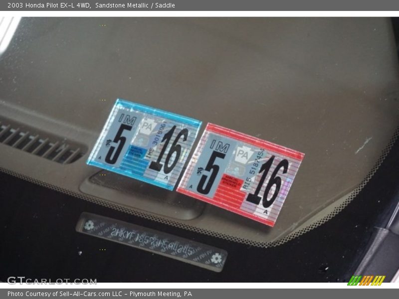 Sandstone Metallic / Saddle 2003 Honda Pilot EX-L 4WD