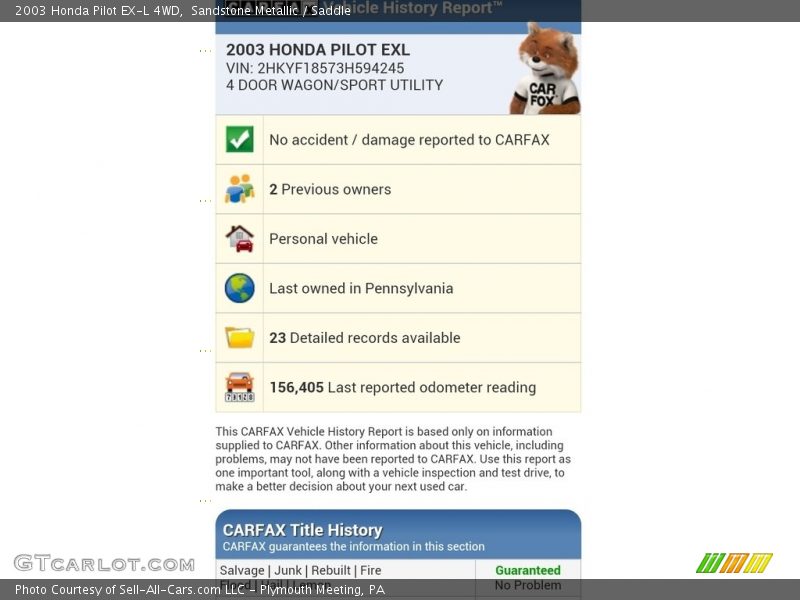 Sandstone Metallic / Saddle 2003 Honda Pilot EX-L 4WD