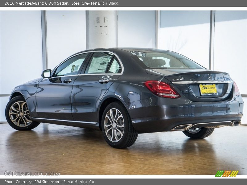 Steel Grey Metallic / Black 2016 Mercedes-Benz C 300 Sedan