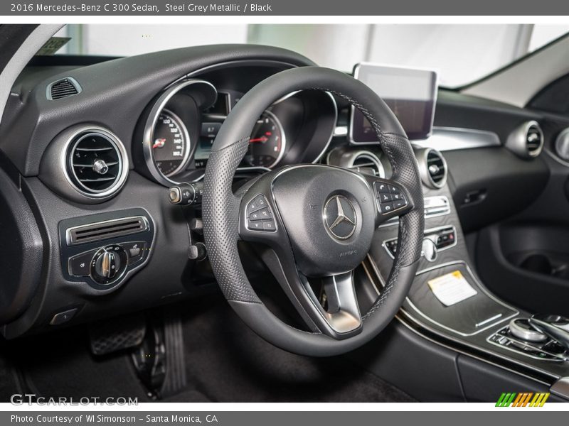 Steel Grey Metallic / Black 2016 Mercedes-Benz C 300 Sedan
