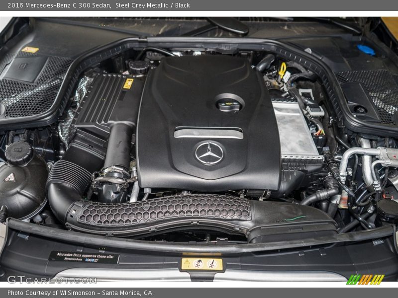 Steel Grey Metallic / Black 2016 Mercedes-Benz C 300 Sedan