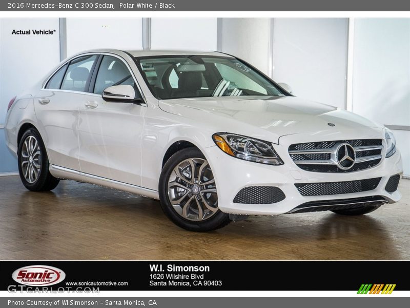 Polar White / Black 2016 Mercedes-Benz C 300 Sedan