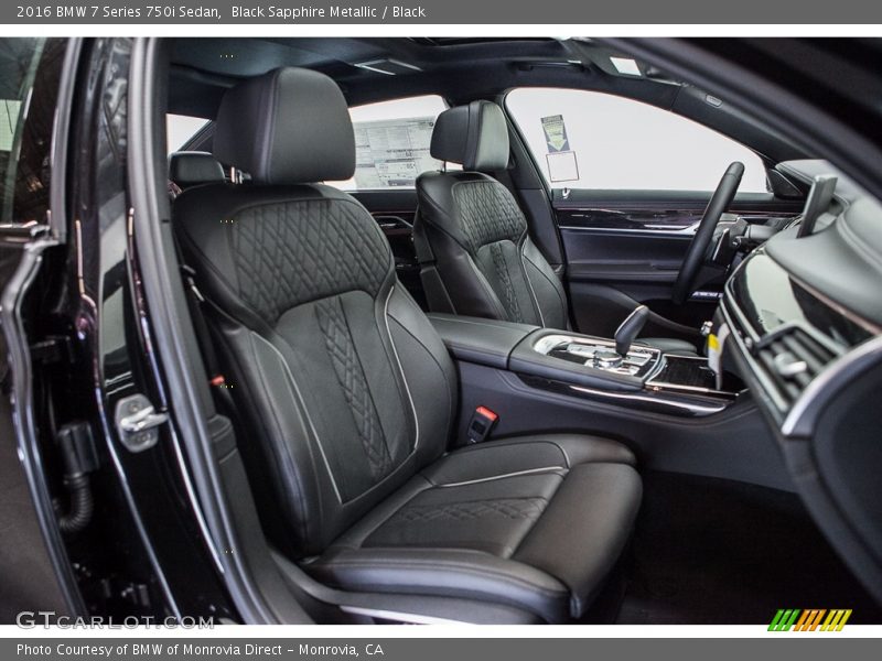 Front Seat of 2016 7 Series 750i Sedan