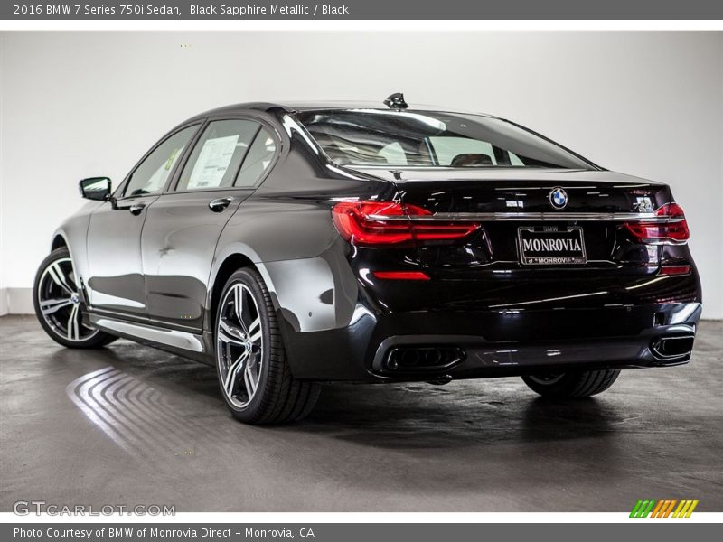 Black Sapphire Metallic / Black 2016 BMW 7 Series 750i Sedan