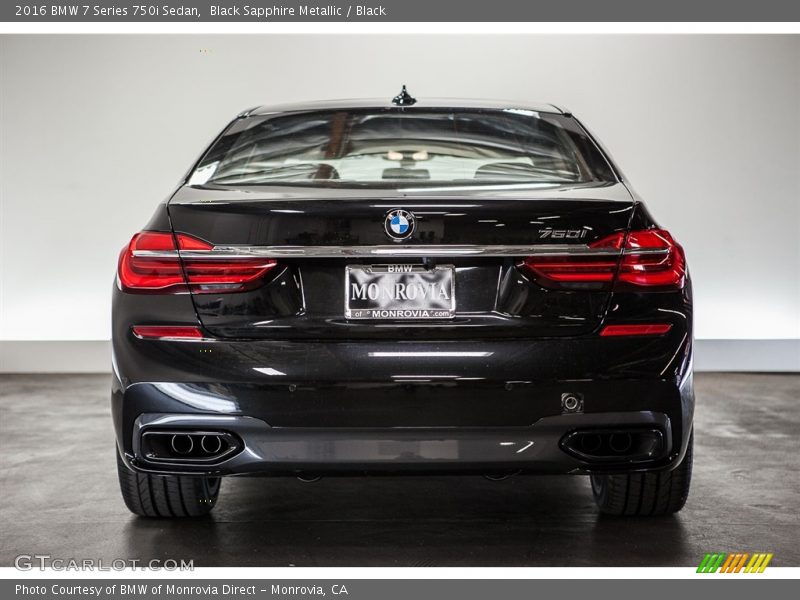 Black Sapphire Metallic / Black 2016 BMW 7 Series 750i Sedan
