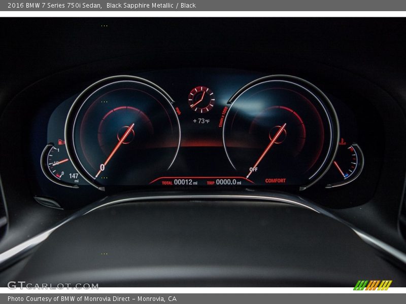 2016 7 Series 750i Sedan 750i Sedan Gauges