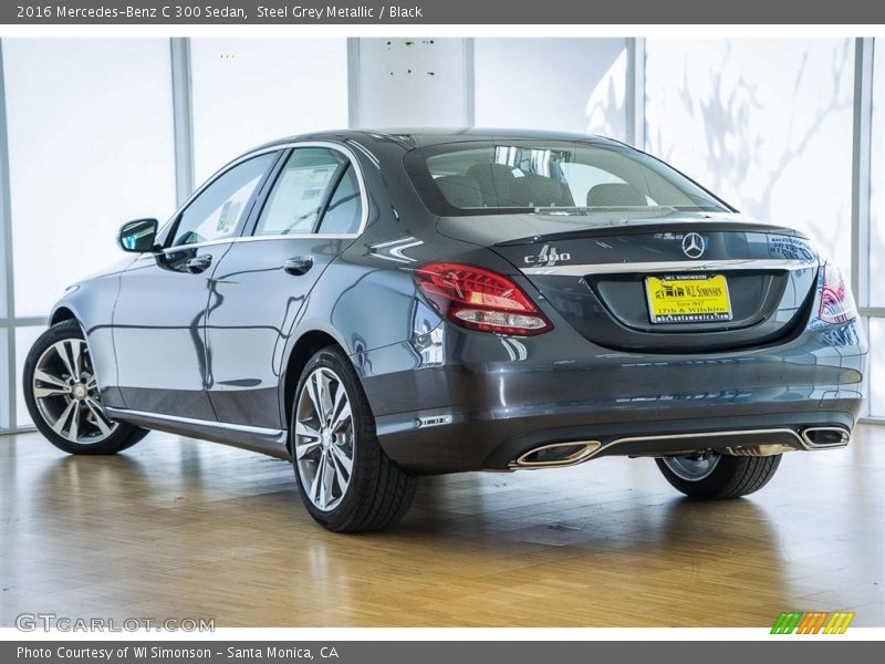 Steel Grey Metallic / Black 2016 Mercedes-Benz C 300 Sedan
