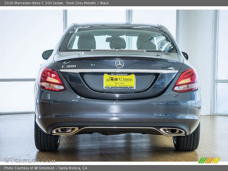 Steel Grey Metallic / Black 2016 Mercedes-Benz C 300 Sedan