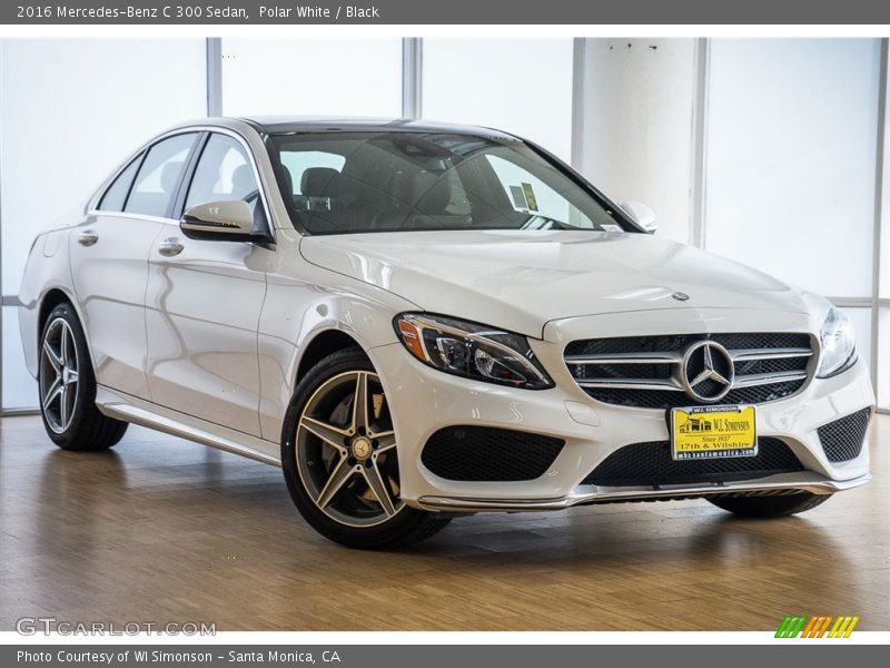 Polar White / Black 2016 Mercedes-Benz C 300 Sedan