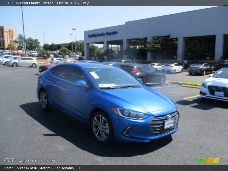 Electric Blue / Gray 2017 Hyundai Elantra Limited