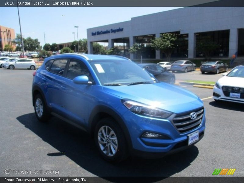 Caribbean Blue / Black 2016 Hyundai Tucson SE