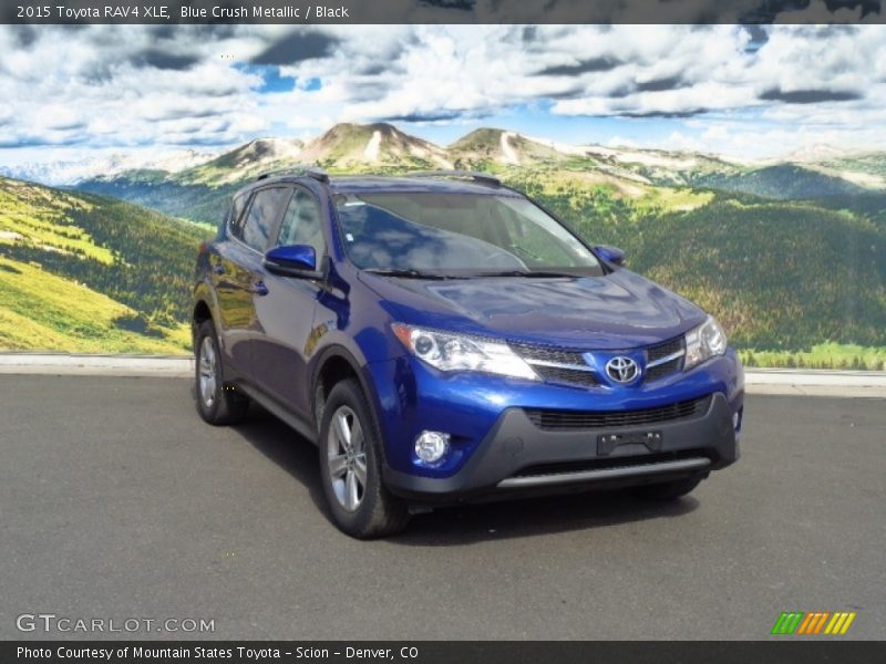 Blue Crush Metallic / Black 2015 Toyota RAV4 XLE