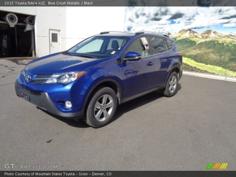 Blue Crush Metallic / Black 2015 Toyota RAV4 XLE