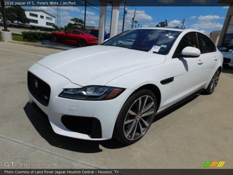 Polaris White / Jet/Red 2016 Jaguar XF S