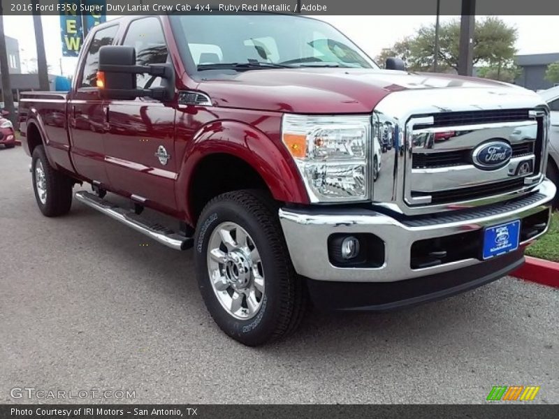 Ruby Red Metallic / Adobe 2016 Ford F350 Super Duty Lariat Crew Cab 4x4