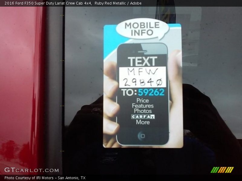 Ruby Red Metallic / Adobe 2016 Ford F350 Super Duty Lariat Crew Cab 4x4