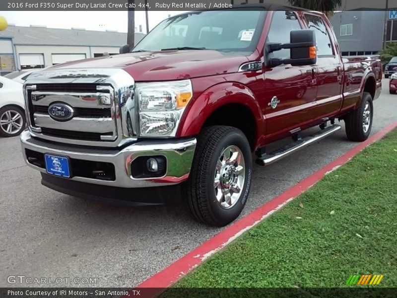 Ruby Red Metallic / Adobe 2016 Ford F350 Super Duty Lariat Crew Cab 4x4