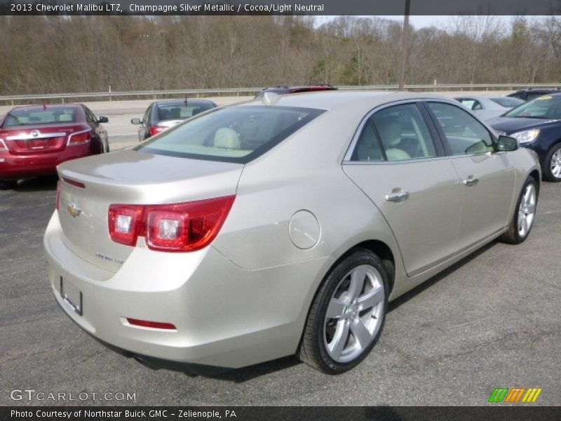 Champagne Silver Metallic / Cocoa/Light Neutral 2013 Chevrolet Malibu LTZ