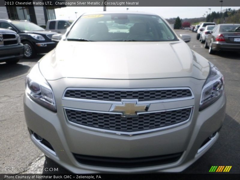 Champagne Silver Metallic / Cocoa/Light Neutral 2013 Chevrolet Malibu LTZ