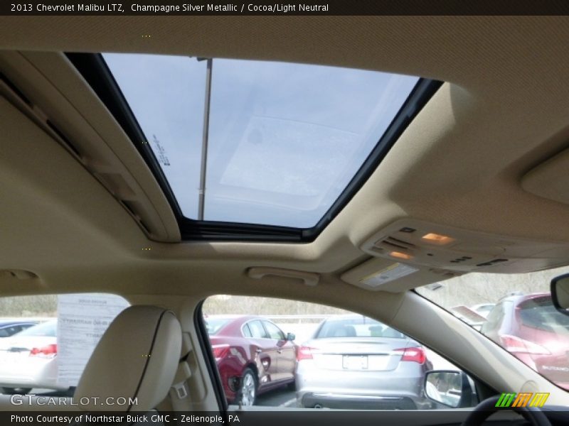 Champagne Silver Metallic / Cocoa/Light Neutral 2013 Chevrolet Malibu LTZ