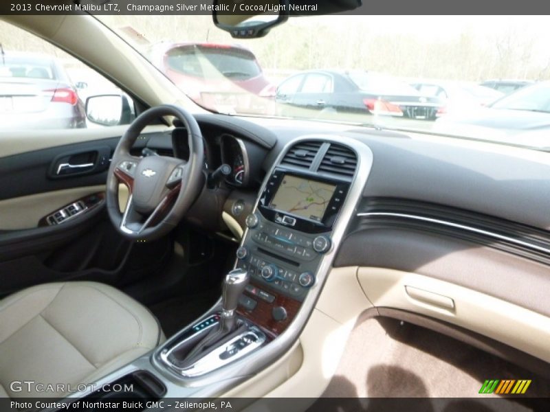 Champagne Silver Metallic / Cocoa/Light Neutral 2013 Chevrolet Malibu LTZ