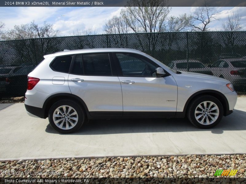 Mineral Silver Metallic / Black 2014 BMW X3 xDrive28i