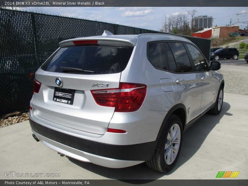 Mineral Silver Metallic / Black 2014 BMW X3 xDrive28i