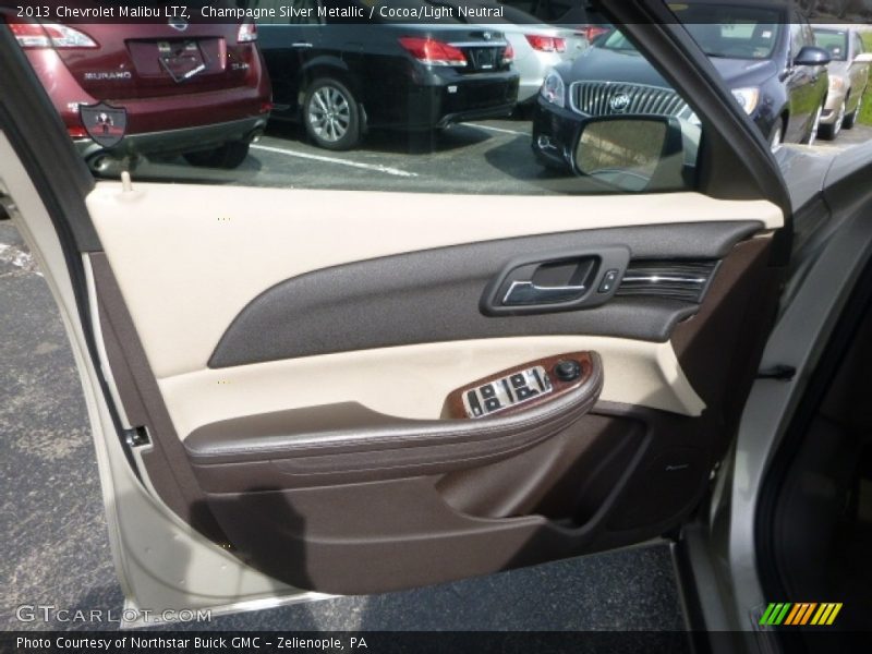 Champagne Silver Metallic / Cocoa/Light Neutral 2013 Chevrolet Malibu LTZ