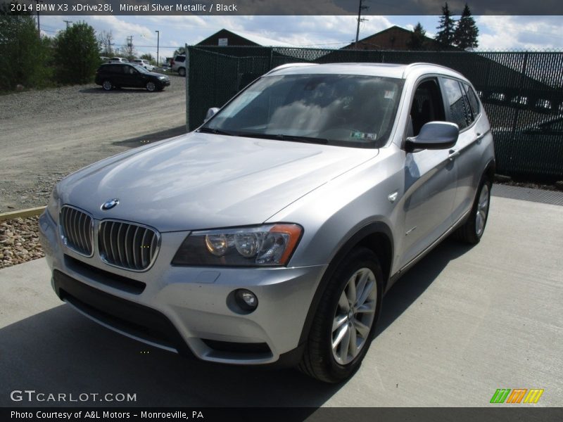 Mineral Silver Metallic / Black 2014 BMW X3 xDrive28i