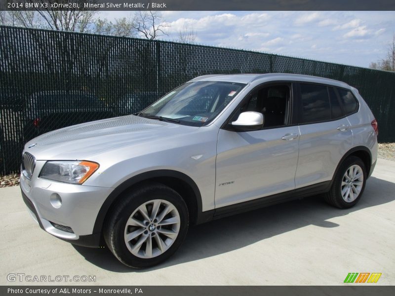 Mineral Silver Metallic / Black 2014 BMW X3 xDrive28i