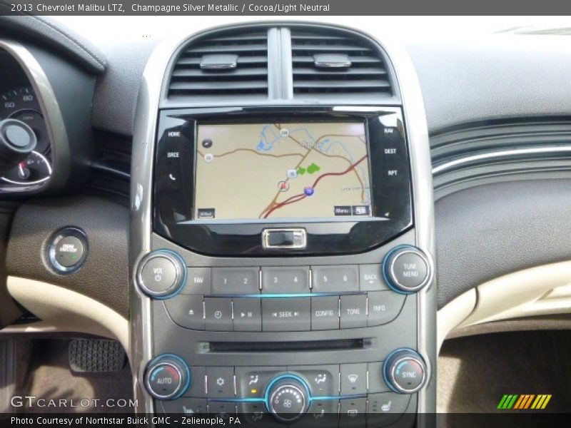 Champagne Silver Metallic / Cocoa/Light Neutral 2013 Chevrolet Malibu LTZ