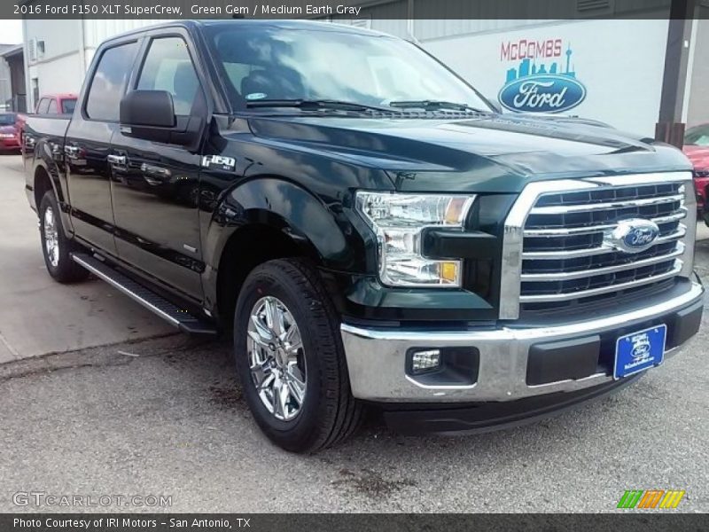 Green Gem / Medium Earth Gray 2016 Ford F150 XLT SuperCrew