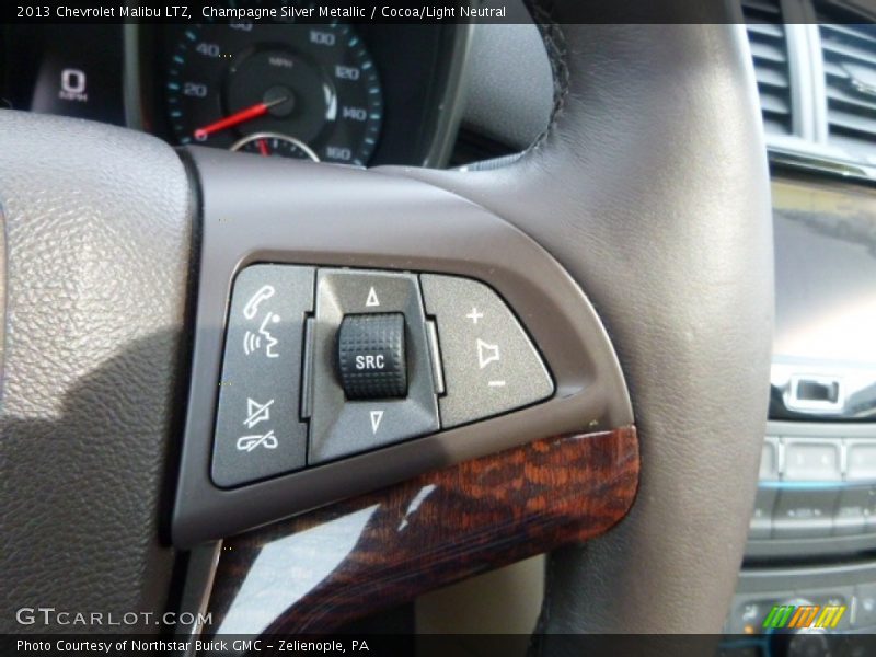 Champagne Silver Metallic / Cocoa/Light Neutral 2013 Chevrolet Malibu LTZ