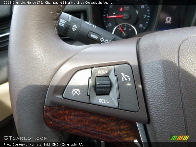 Champagne Silver Metallic / Cocoa/Light Neutral 2013 Chevrolet Malibu LTZ