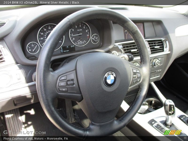 Mineral Silver Metallic / Black 2014 BMW X3 xDrive28i