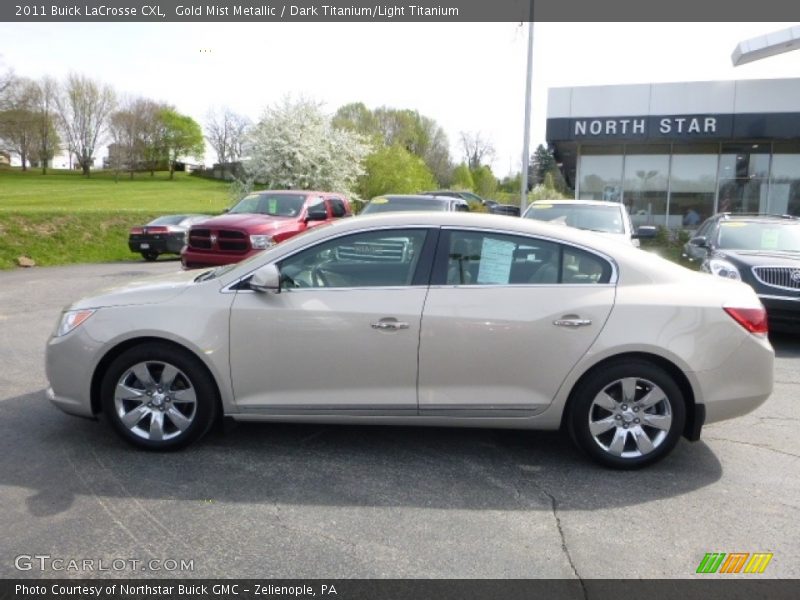 Gold Mist Metallic / Dark Titanium/Light Titanium 2011 Buick LaCrosse CXL