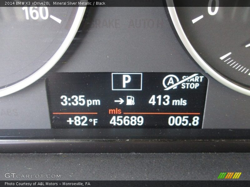 Mineral Silver Metallic / Black 2014 BMW X3 xDrive28i
