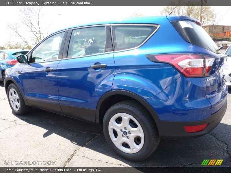 Lightning Blue / Charcoal Black 2017 Ford Escape S